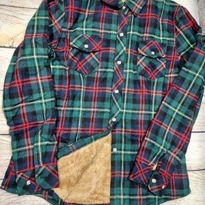Women's Flannel Sherpa Lined Jacket Shirt